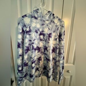 Althleta Girl Blue tie dye hooded sweatshirt size XXL